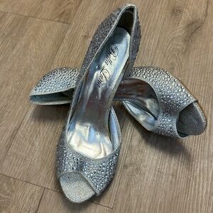 Bella Luna Open Toe Crystal Heel